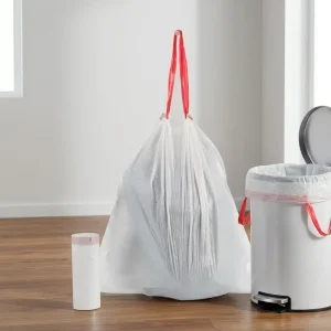 Custom ODM Service Factory Price PE Disposable Leak Resistant Drawstring Silk Screen Printed Trash Bags for Household Use