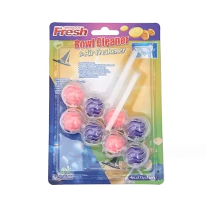 Custom OEM 4pk Round Ball Toilet Rim Block Long Lasting Fragrance 40g Hanging Toilet Bowl Cleaner