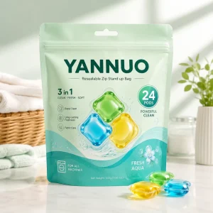 Custom OEM Laundry Detergent Pods Packaging Children-Proof Zip-Lock Portable Laundry Refill Detergent Bag