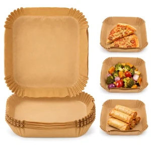 Custom Oil Proof Barbecue Food Oven Frying Steamer Paper Non Stick Air Fryer Parchment Baking Paper Airfryer Liner
