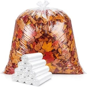 Custom PE Clear Heavy Duty Waterproof Trash Bags for Tall Kitchen and Outdoor Bins