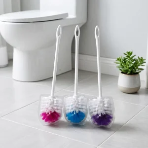 Custom PP Toilet Brush Long Reach Handle Household Toilet Cleaner Brush Efficient Cleaning Saves Space Toilet Washing Brush