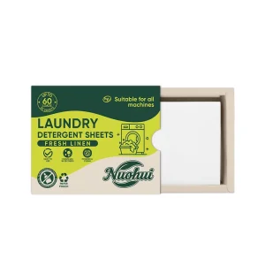 Custom Packing Washing Paper Tablet for Cloths 60 120 Sheets Travel Sized Easy Use for Home Laundry Room Laundry Washing Strips