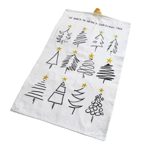 Custom Printed 100% Cotton Quick-Dry Eco-Friendly Kitchen Tea Towel Dish Cloth OEKO-TEX Certified Sizes 40x60cm