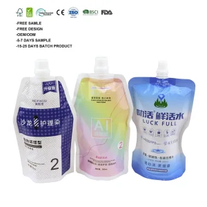 Custom Printed 500g Portable Aseptic EVA Soap Powder Shampoo Liquid Standing Spout Pouch for Washing Laundry Detergent Bag