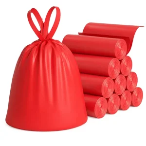 Custom Printed Biodegradable Drawstring Trash Bags, Leak Proof, Tear Resistant, Extra Large, Household Waste