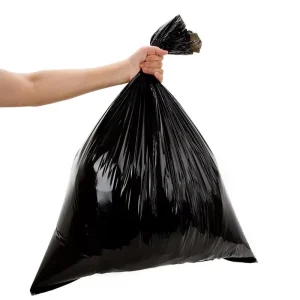 Custom Printed Black LDPE HDPE Roll Garbage Bags Lightweight Durable Waste Refuse Trash Liner Gusset Valve Bin Packaging