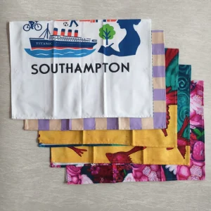 Custom Printed Digital Print Tea Towels Cotton Linen Blend with Customized Logo Cartoon Pattern Private Label