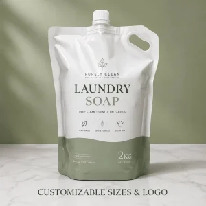 Custom Printed Heavy Duty 1L Spout Pouch for Liquid Hand Soap Shampoo Laundry Detergent Packaging