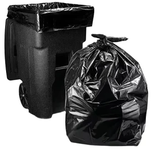 Custom-Printed Heavy Duty HDPE Flat-Top Trash Bags for Home and Kitchen