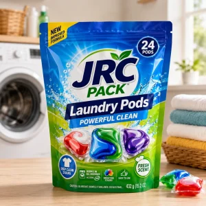 Custom Printed Laundry Detergent Capsules Pods Packaging Plastic Bag