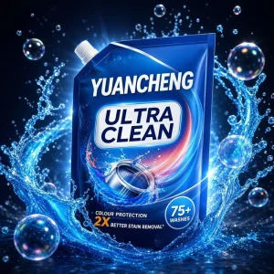 Custom Printed Laundry Detergent Spout Pouch Stand up Liquid Packaging Bag Reinforced Seal Leak Proof Plastic Sachet