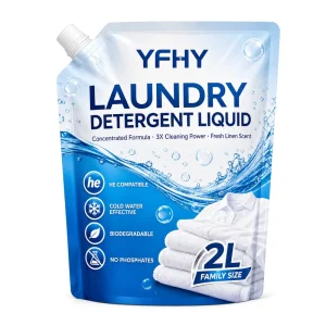 Custom Printed Liquid Soap Detergent Spout Pouch Packaging Bag With Handle and Screw Cap