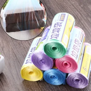 Custom Printed Logo Biodegradable Black Household Trash Bag
