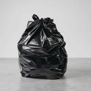 Custom Printed Logo Large Clear PE Heavy-Duty Side-Gusset Trash Bags