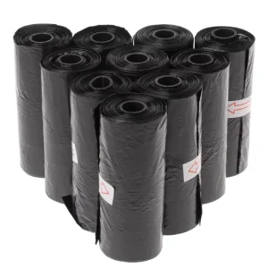 Custom Printed Logo Trash Bags Biodegradable Black Household Garbage Bag on Roll Bolsas De Basura
