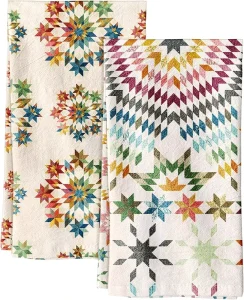 Custom Printed Microfiber Kitchen Tea Towel Wildflower Floral Pattern Absorbent Flour Sack Towel for Home Decoration