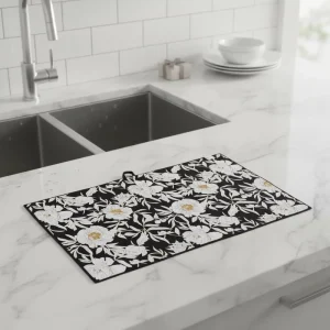 Custom Printed Microfiber Kitchen Towels Reusable Lintless Machine Washable Quick Dry Super Absorbent Cleaning Cloth for Cafe