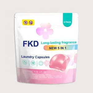 Custom-Printed Moisture-Proof Stand-Up Zipper Pouch for Laundry Pods and Capsules
