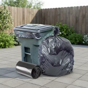 Custom Printed PE 30 Micron Yellow Black Refuse Bags Recycled Material Garden Pink Blue Trash Bags