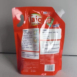 Custom Printed Plastic Liquid Detergent Refill Spout Pouch Packaging Bag
