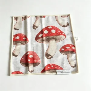 Custom Printed Ultra Absorbent Microfiber Quick Drying Lightweight Soft Waffle Pattern Kitchen Towel for Home