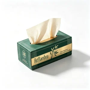 Custom Printed Unbleached Bamboo Facial Tissue Chemical Free Soft Disposable Paper for Home and Luxury Hotel OEM ODM