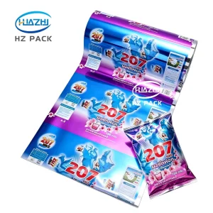Custom Printed VMPET Metal-Effect Film Roll for Laundry Detergent Powder Sachets, Heat-Sealable and Tear-Resistant