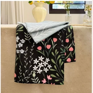 Custom Printed Waffle Weave Microfiber Kitchen Towel Quick Dry Absorbent Tea Towel Household Cleaning Dish Towel