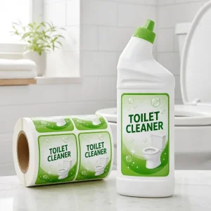 Custom Printed Waterproof Toilet Cleaner Label Roll PP Sticker Die-Cut Label for Packaging