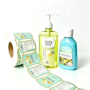 Custom Printed Waterproof Vinyl Self Adhesive Stickers UV Printed Round Labels for Daily Chemical Detergent Petroleum Packaging