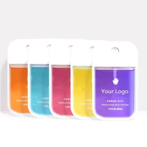 Custom Printed logo 45ml Pocket Size Perfume Mist Scented Hand Sanitizing Spray Mist Sanitizer Hand Custom Logo
