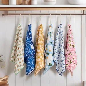 Custom Printing Microfiber Kitchen Hand Towel Waffle Towel High Absorbent Soft Durable Microfiber Hand Dish Towels