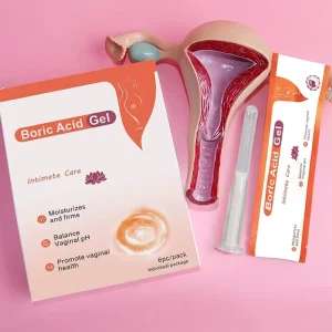 Custom Private Label 6pcs Natural Herbal Boric Acid Suppositories Vaginal Gel Estrogen Free Paraben Free Vaginal