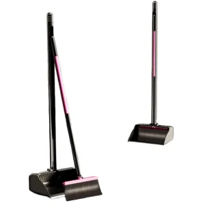 Custom Private Label Broom and Dustpan Combo Set Eco Friendly Abs Material Space Saving Standing Broom Set
