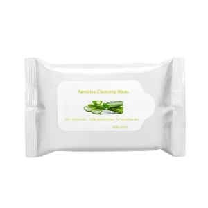 Custom Private Label Feminine Hygiene Intimate Cleansing Wipes 99% Water with Aloe Extract