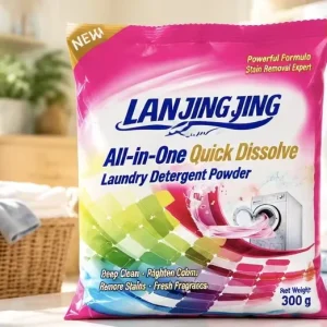 Custom Private Label Laundry Detergent Washing Powder 300g Factory High Foam Cleaning Powder for Clothes Stain Remover Supply