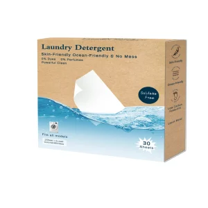 Custom Private Label Laundry Soap Sheets Strip Factory Price Eco Friendly Biodegradable Laundry Detergent Sheet OEM Manufacturer