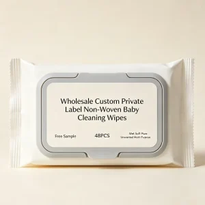 Custom Private Label Non Woven Baby Cleaning Wipes 48PCS Free Sample Wet Soft Pure Unscented Mult Purpose