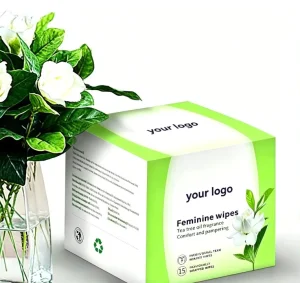 Custom Private Label Organic Feminine Intimate Wipes Flushable PH-Balanced Individually Wrapped Wet Wipes for Women