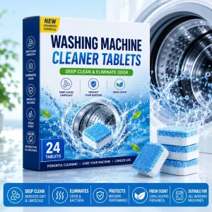 Custom Private Label Washing Machine Cleaner Tablets Deep Cleaning Effervescent Tablets for Front Load Top Load Washer