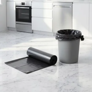 Custom Recycled PE Construction Contractor Heavy Duty HDPE Black Scented Disposable Flat Sealing Trash Bags