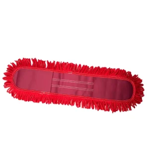 Custom Red Dust Mop Head, Portable Microfiber Mop Head