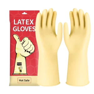 Custom Reusable Waterproof Natural Latex Household Kitchen Dishwashing Gloves for Multi-Use