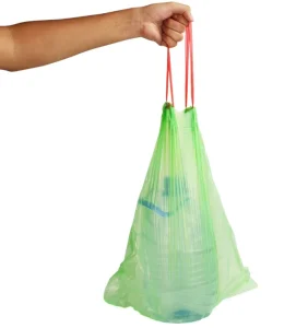 Custom Shape Thick Plastic Garbage Bags with Cable Ties and Drawstring