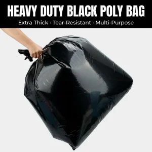 Custom-Size Heavy-Duty Black LDPE Plastic Commercial Industrial Trash Bags