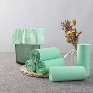 Custom Size Heavy Duty Side Gusset Corn Starch PLA Disposable Biodegradable Compostable Trash Bags