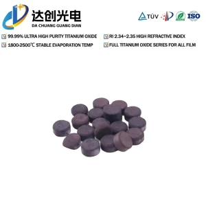 Custom Size High Density Ti2O3 Pressed Tablets Industrial Grade for Non Standard Large Crucible Optical Coating Equipment