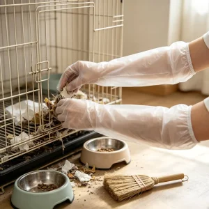 Custom Size Kitchen Household Clear Use Gloves Household Cleaning PE Plastic Gloves CPE Disposable Gloves