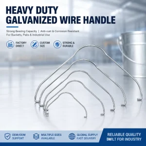 Custom Size Metal Wire Bucket Handle Rack Stainless Steel Bucket Handle Sink Strainer Handle Basket